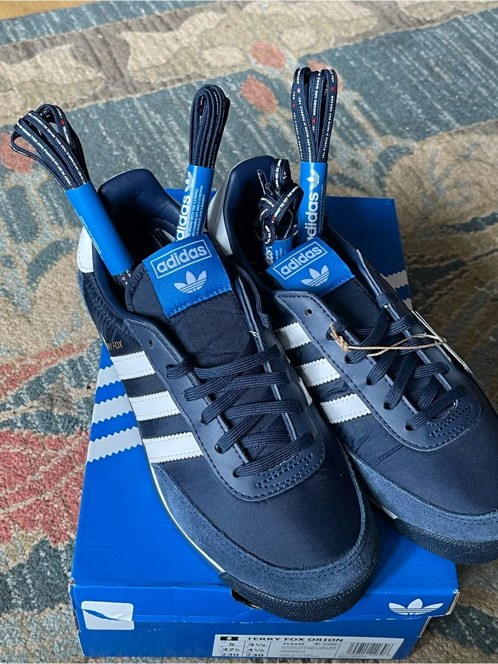 adidas Navy & White Terry Fox Orion Sneakers